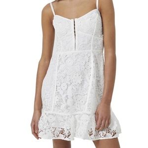 French Connection mini white lace dress, Size 10, worn once